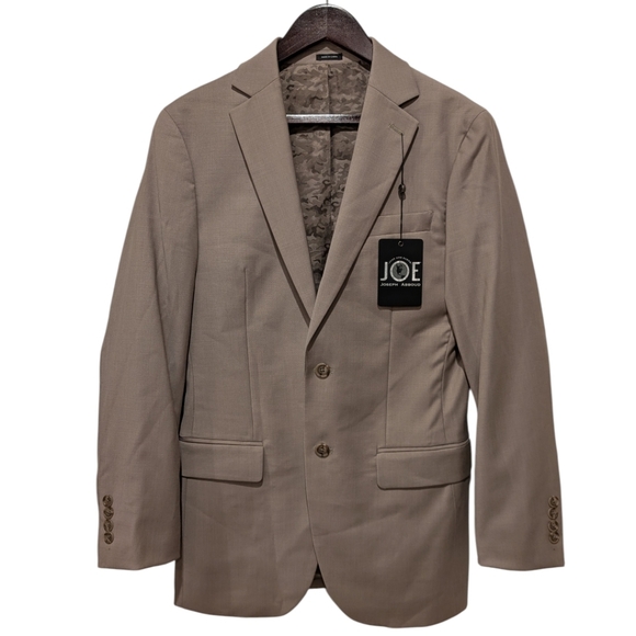 JOE Joseph Abboud Tan Slim Fit Suit Jacket Blazer 36R Camo Lining NWT